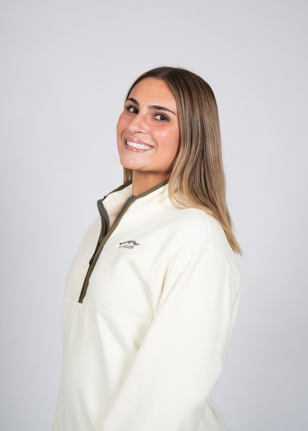Cascade Horizon Half-Zip Fleece in Vanilla Bean — alternate view