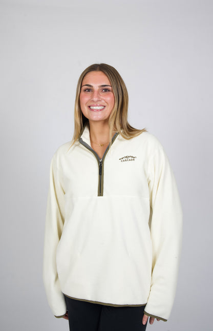 Cascade Horizon Half-Zip Fleece in Vanilla Bean — alternate view