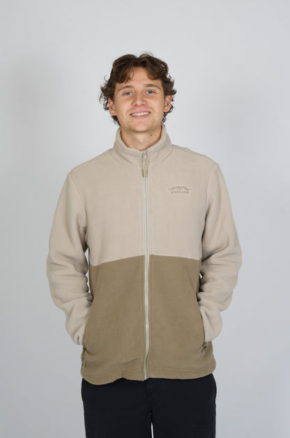 Cascade Horizon Half-Zip Fleece in Tan — front view