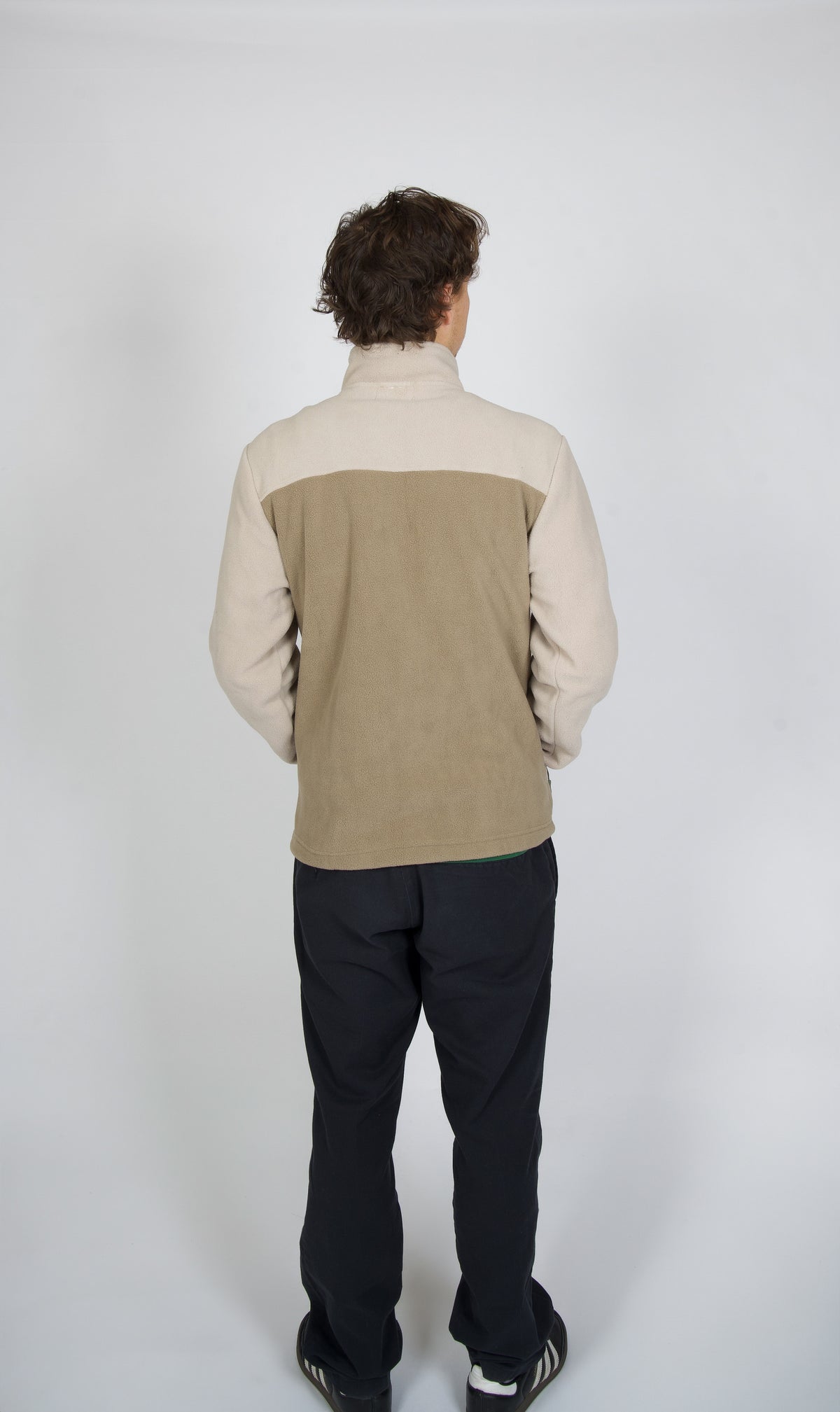 Cascade Horizon Half-Zip Fleece in Tan — back view
