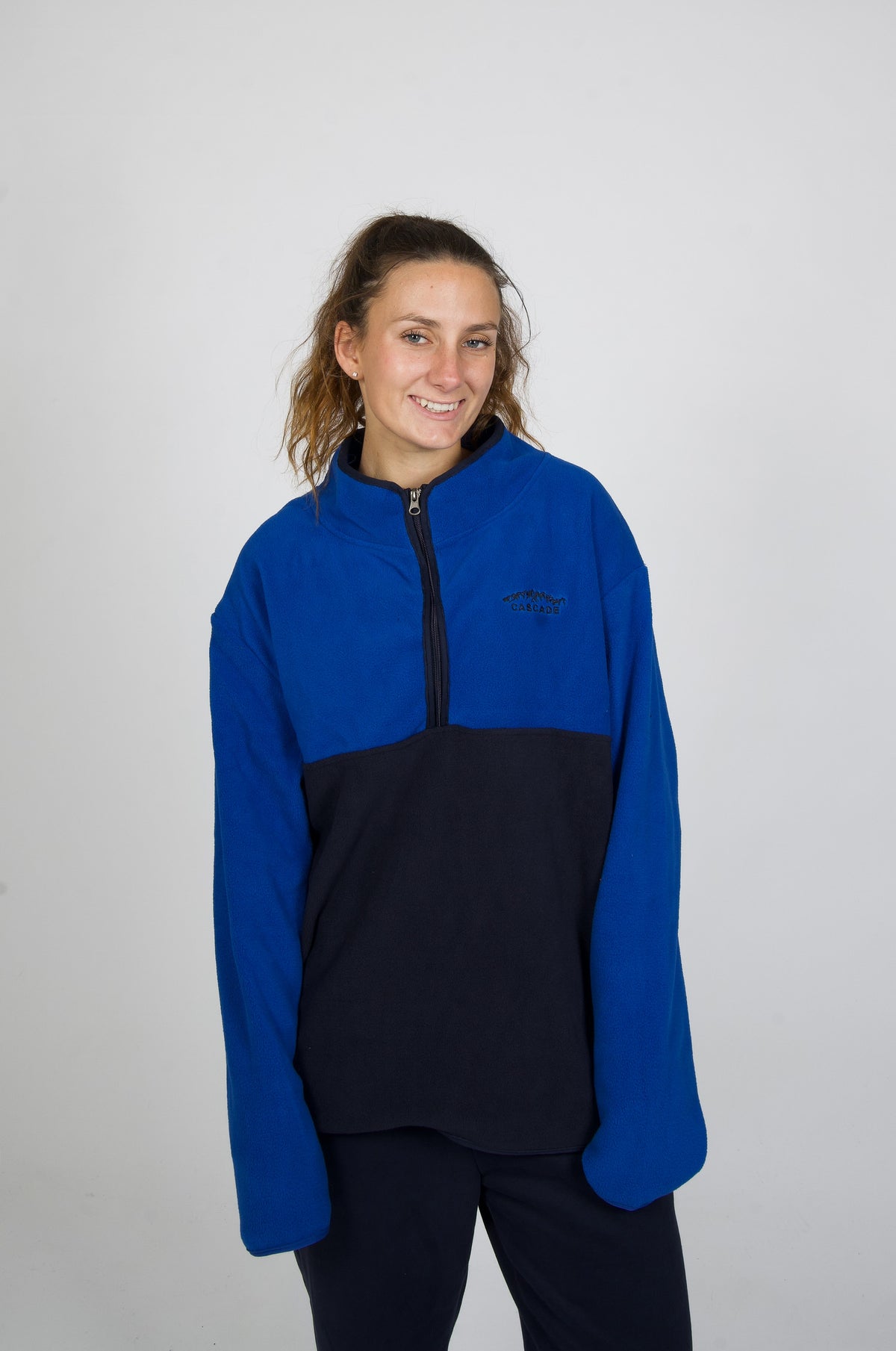 Cascade Horizon Half-Zip Fleece in Skyline Blend — front view