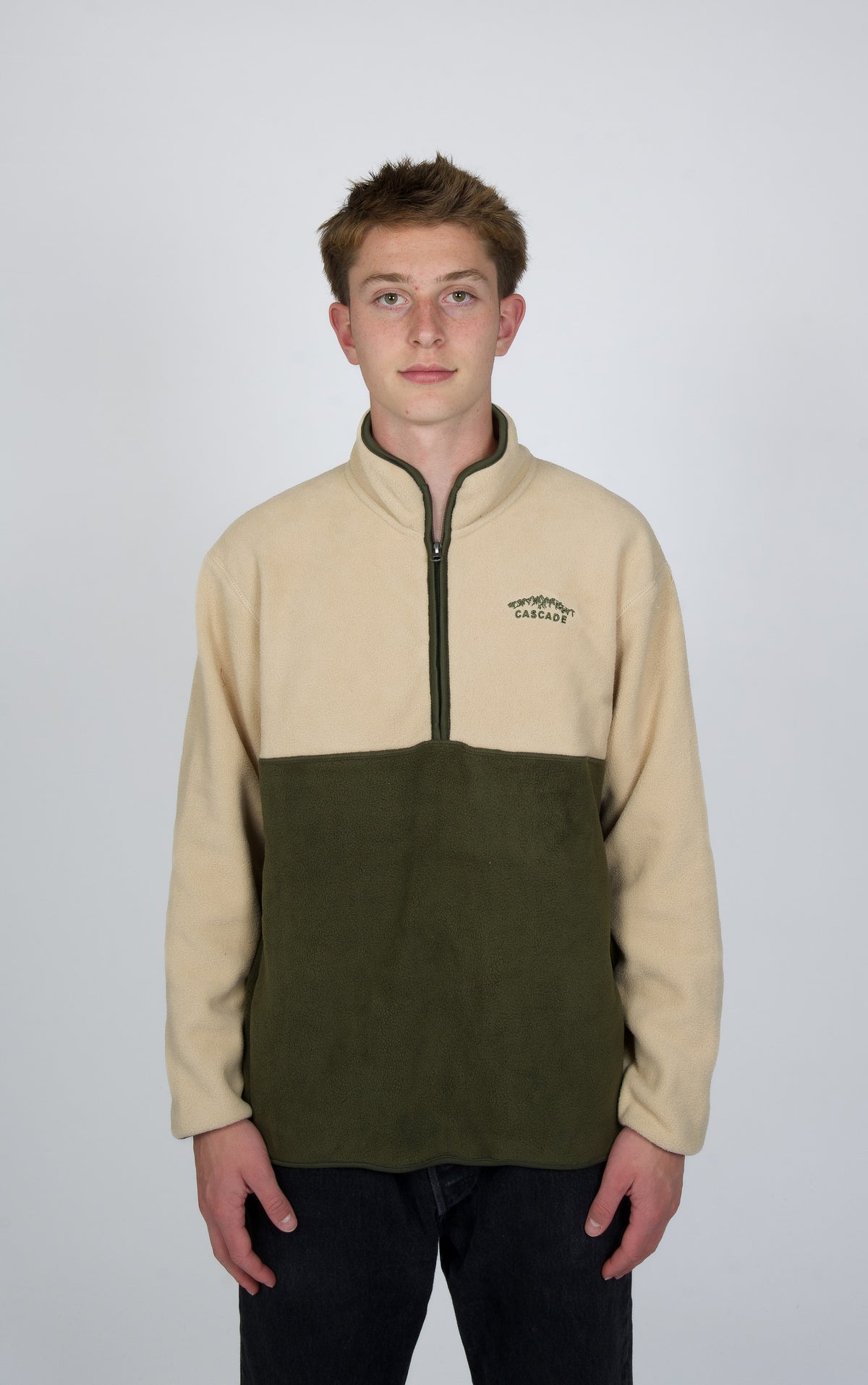 Cascade Horizon Half-Zip Fleece in Walnut — alternate view