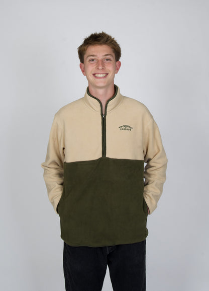 Cascade Horizon Half-Zip Fleece in Walnut — front view