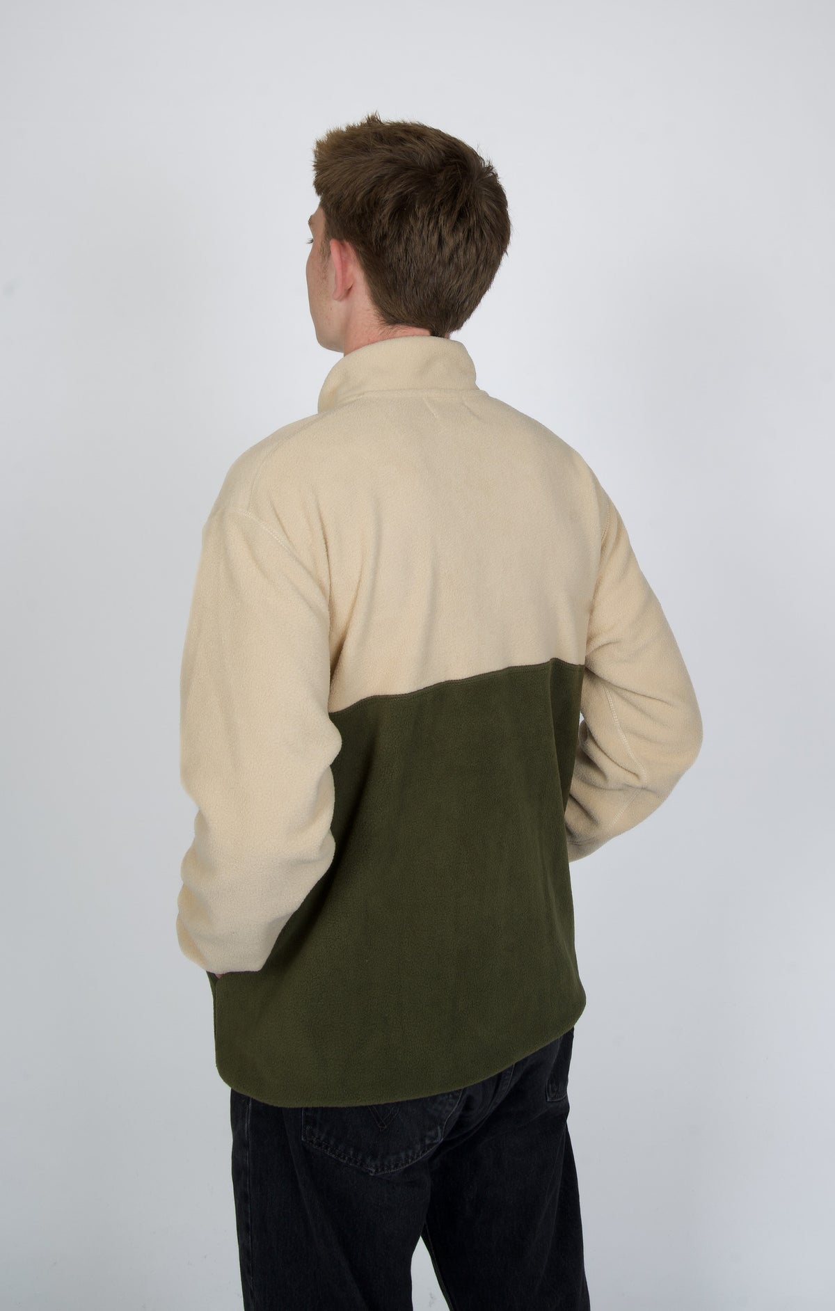 Cascade Horizon Half-Zip Fleece in Walnut — back view